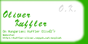 oliver kuffler business card